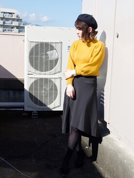 「ＡＮＤＪ（アンドジェイ）のアイテム」を使った、harunaさん（レディース・156cm）の冬コーディネート