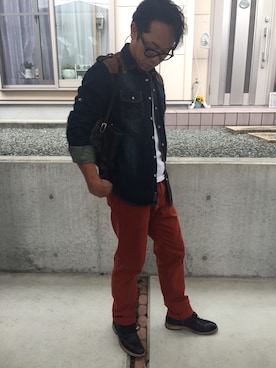 「SCOTCH & SODA（スコッチ アンド ソーダ）のアイテム（デニムジャケット）」を使った、カブト64さん（メンズ・175cm）の秋コーディネート