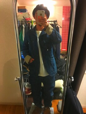 「Johnbull Private labo（ジョンブルプライベートラボ）のアイテム（カバーオール）」を使った、ytrhtさん（メンズ・167cm）の冬コーディネート