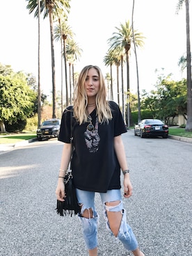 「TOPSHOP（トップショップ）のアイテム（デニムパンツ、その他）」を使った、emmyさん（レディース・170cm）の冬コーディネート