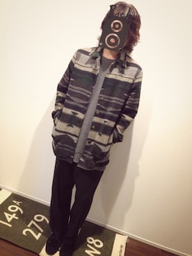 「アイテム（ステンカラーコート）」を使った、SaMuRai-popさん（メンズ・173cm・10代）の秋コーディネート