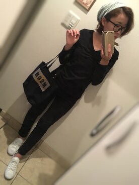 「ニットキャップ」｜TOMOKO:)さん（レディース・156cm・10代）の春コーディネート