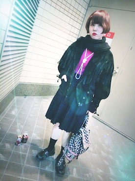 「ドレスアップ」｜「アイテム（その他アウター）」を使った、ayshaさん（レディース・153cm）の秋コーディネート