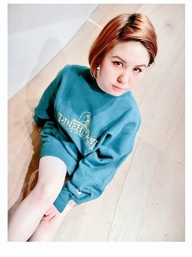 「撮影」｜「アイテム（スウェット）」を使った、ayshaさん（レディース・153cm）の冬コーディネート