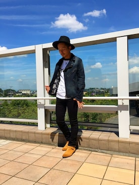 「JACKROSE（ジャックローズ）のハイパーストレッチ立体加工カラーパンツ（デニムパンツ）」を使った、yoshiki1991さん（メンズ・170cm）の秋コーディネート