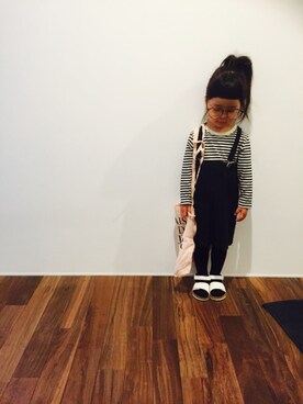 「COMME CA DU MODE（コムサデモード）のアイテム（スカート）」を使った、K☆さん（キッズ・90cm）の春コーディネート
