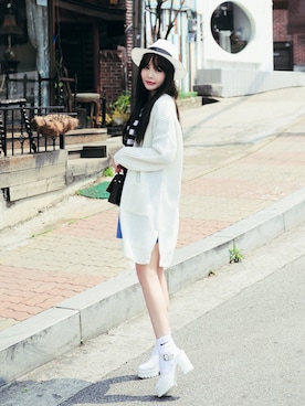 「サンダルに靴下」｜GIRLS RULEさん（レディース・160cm）の春コーディネート