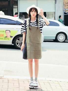 「サンダルに靴下」｜GIRLS RULEさん（レディース・165cm）の春コーディネート