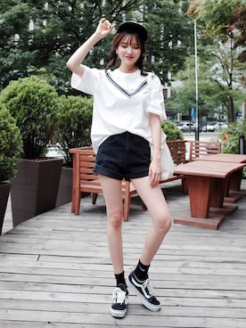 「GIRLSRULEのアイテム」を使った、GIRLS RULEさん（レディース・167cm）の夏コーディネート