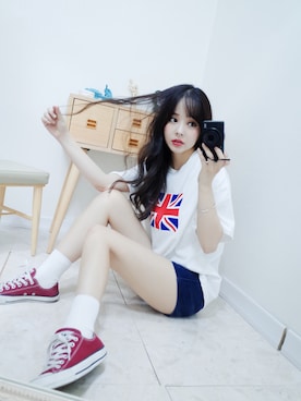 「GIRLSRULEのアイテム」を使った、GIRLS RULEさん（レディース・165cm）の夏コーディネート