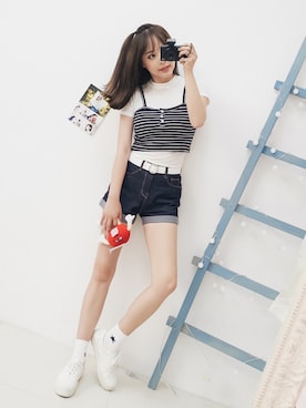 「GIRLSRULEのアイテム」を使った、GIRLS RULEさん（レディース・165cm）の夏コーディネート