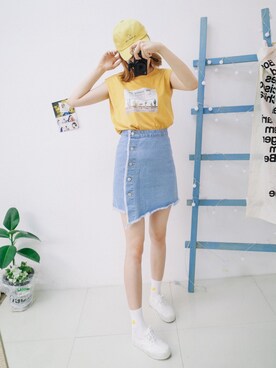 「GIRLSRULEのアイテム」を使った、GIRLS RULEさん（レディース・165cm）の夏コーディネート