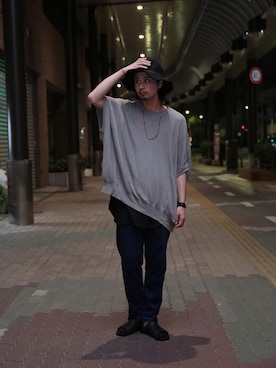 「SHAREEF（シャリーフ）のアイテム（サンダル）」を使った、norihitoametaniさん（メンズ・178cm）の夏コーディネート
