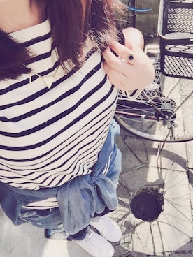 「Marc by Marc Jacobs（マークバイマークジェイコブス）のアイテム（リング）」を使った、Sheenaさん（レディース・159cm）の秋コーディネート