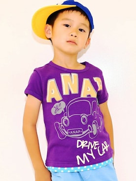 「ANAP（アナップ）のアイテム」を使った、ANAP KIDS Officialさん（キッズ・110cm）の夏コーディネート