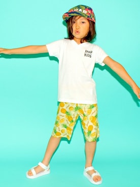 「7月WEAR夏のサンダル祭り」｜ANAP KIDS Officialさん（キッズ・110cm）の夏コーディネート