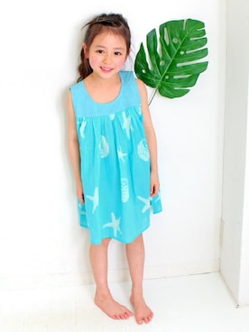 「アイテム（ワンピース）」を使った、ANAP KIDS Officialさん（キッズ・110cm）の夏コーディネート