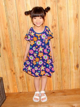 「アイテム（ワンピース）」を使った、ANAP KIDS Officialさん（キッズ・110cm）の夏コーディネート