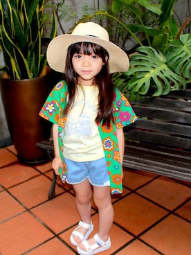 「スカーチョ」｜ANAP KIDS Officialさん（キッズ・110cm）の夏コーディネート