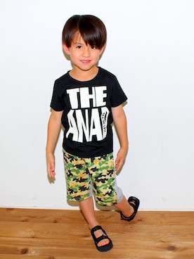 「アイテム（Tシャツ/カットソー）」を使った、ANAP KIDS Officialさん（キッズ・110cm）の夏コーディネート