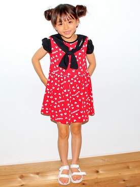 「バンダナ柄」｜ANAP KIDS Officialさん（キッズ・110cm）の夏コーディネート