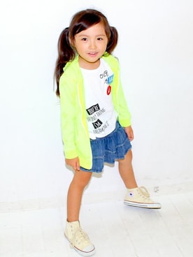 「アイテム（パーカー）」を使った、ANAP KIDS Officialさん（キッズ・110cm）の秋コーディネート