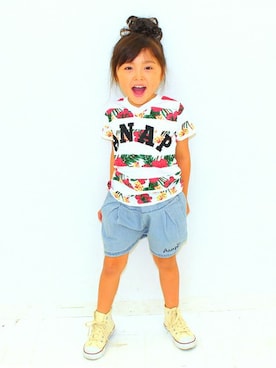 「ボタニカル」｜ANAP KIDS Officialさん（キッズ・110cm）の秋コーディネート