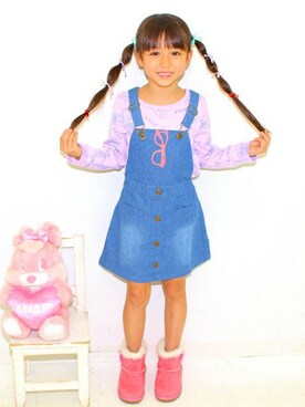 「ジャンバー」｜ANAP KIDS Officialさん（キッズ・110cm）の秋コーディネート