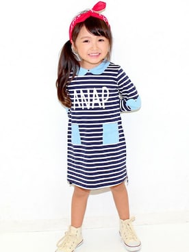 「model」｜ANAP KIDS Officialさん（キッズ・110cm）の秋コーディネート