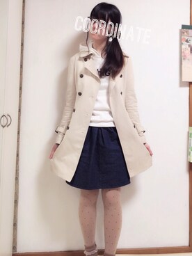 「UNTITLED（アンタイトル）のアイテム（トレンチコート）」を使った、annさん（レディース・165cm）の冬コーディネート