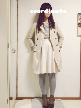 「UNTITLED（アンタイトル）のアイテム（トレンチコート）」を使った、annさん（レディース・165cm）の春コーディネート