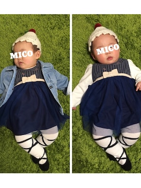 「Gemeaux（ジェモー）のアイテム」を使った、Yuumicoさん（キッズ・70cm）の冬コーディネート