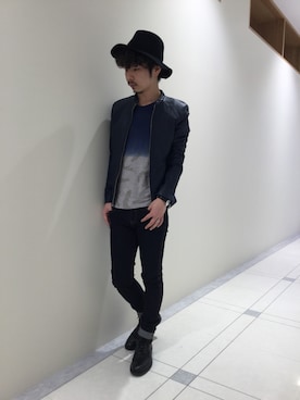 「HAMNETT（ハムネット）のアイテム」を使った、永徹さん（メンズ・172cm）の春コーディネート