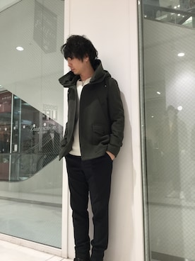 「HAMNETT（ハムネット）のアイテム（ブルゾン）」を使った、永徹さん（メンズ・172cm）の冬コーディネート