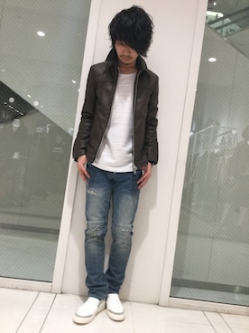 「HAMNETT（ハムネット）のアイテム」を使った、永徹さん（メンズ・172cm）の冬コーディネート
