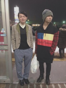 「tricot COMME des GARCONS（トリココムデギャルソン）のアイテム（テーラードジャケット）」を使った、まよさん（メンズ・173cm）の春コーディネート