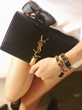 「Saint Laurent（サンローラン）のアイテム（バッグ）」を使った、Akaneさん（レディース・163cm）の夏コーディネート