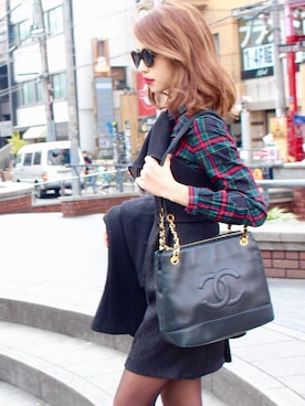 「タータンチェック」｜Akaneさん（レディース・163cm）の春コーディネート