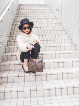「FENDI」｜Akaneさん（レディース・163cm）の春コーディネート