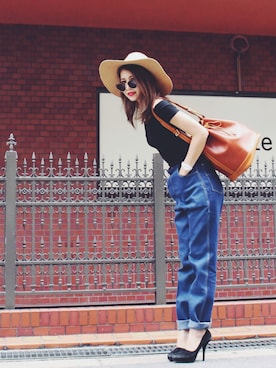 「DRIES VAN NOTEN（ドリスヴァンノッテン）のアイテム（シューズ）」を使った、Akaneさん（レディース・163cm）の夏コーディネート