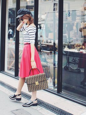 「FENDI」｜Akaneさん（レディース・163cm）の夏コーディネート