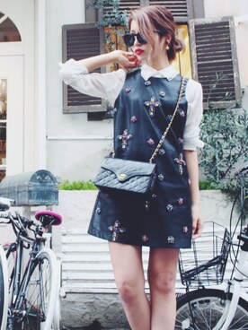 「MONKI」｜Akaneさん（レディース・163cm）の夏コーディネート