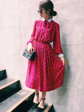 「ボウタイ」｜Akaneさん（レディース・163cm）の夏コーディネート