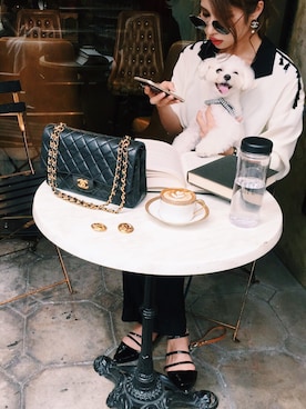 「chanel」｜「アイテム（サロペット/オーバーオール）」を使った、Akaneさん（レディース・163cm）の秋コーディネート