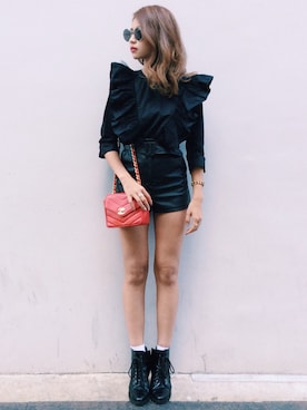 「Jeffrey Campbell（ジェフリーキャンベル）のアイテム（ローファー）」を使った、Akaneさん（レディース・163cm）の秋コーディネート