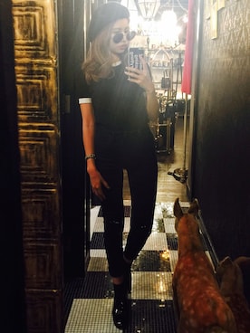 「Jeffrey Campbell（ジェフリーキャンベル）のアイテム（ローファー）」を使った、Akaneさん（レディース・163cm）の秋コーディネート