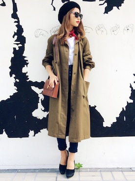 「DRIES VAN NOTEN（ドリスヴァンノッテン）のアイテム（シューズ）」を使った、Akaneさん（レディース・163cm）の秋コーディネート