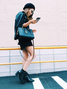 「Saint Laurent（サンローラン）のアイテム（バッグ）」を使った、Akaneさん（レディース・163cm）の秋コーディネート