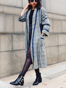 「chanel」｜「アイテム（ハンチング/ベレー帽）」を使った、Akaneさん（レディース・163cm）の秋コーディネート