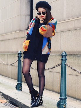 「chanel」｜「アイテム（ハンチング/ベレー帽）」を使った、Akaneさん（レディース・163cm）の秋コーディネート